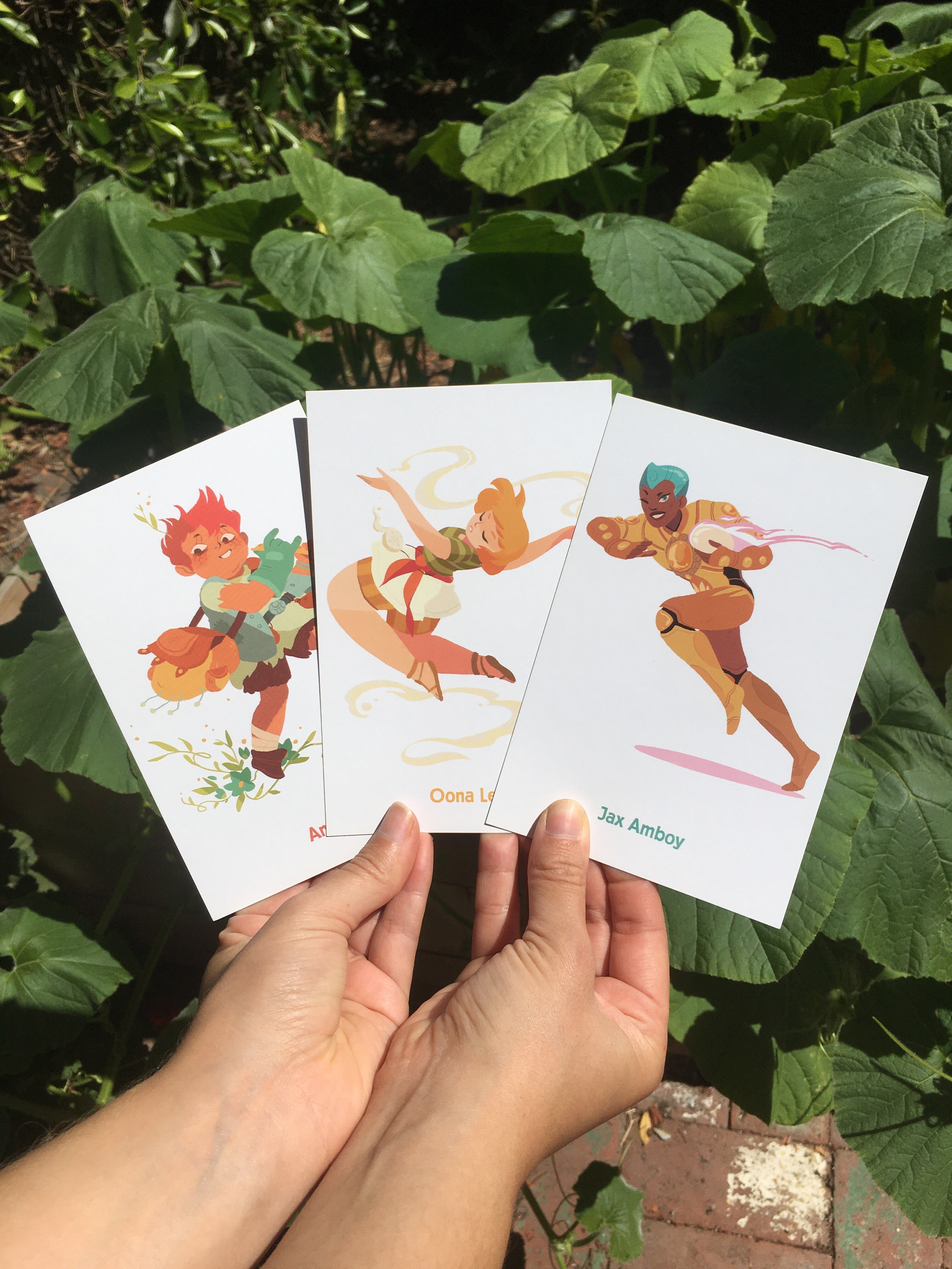 Character postcards